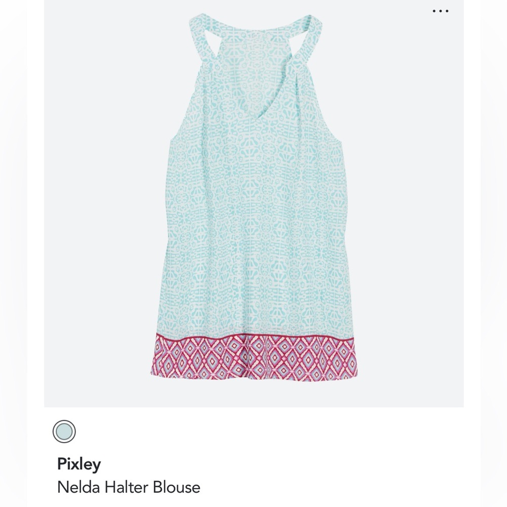 Blue & purple small pixley top